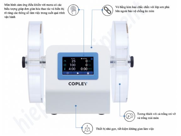 Đặc điểm máy kiểm tra độ mài mòn viên thuốc Copley Scientific FRV series