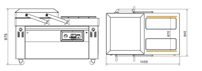 Hình ảnh Máy hút chân không 2 buồng tự động nâng DZ-600/2S Auto