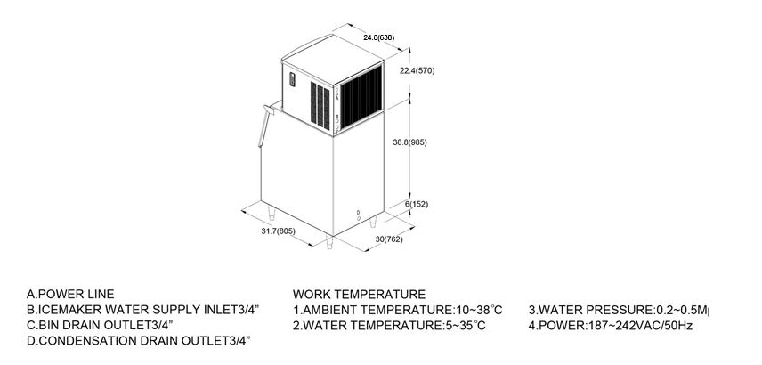 Hình ảnh Hình ảnh Máy làm đá FIRSCOOL HTIM-350-2