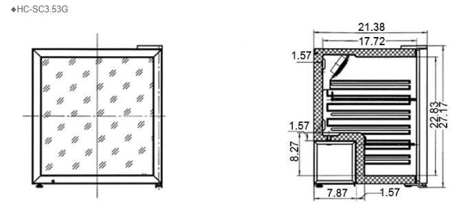   Hình ảnh Tủ mát để quầy FIRSCOOL HC-SC3.53G