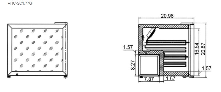  Hình ảnh Tủ mát để quầy FIRSCOOL HC-SC1.77G