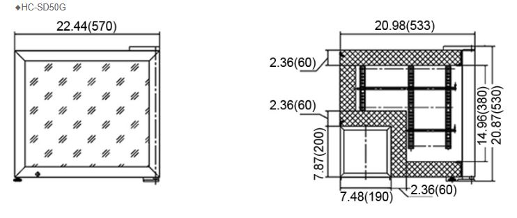  Hình ảnh Tủ trưng bày kem để quầy FIRSCOOL HC-SD50G