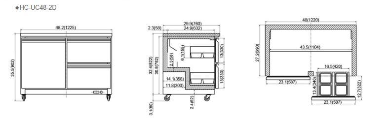   Hình ảnh Bàn mát FIRSCOOL HC-U48-2D