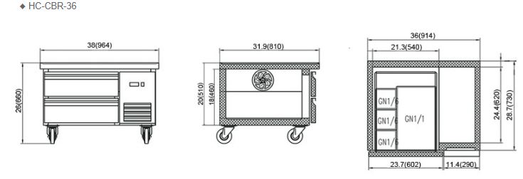 Hình ảnh Bàn mát FIRSCOOL HC-CBR-36