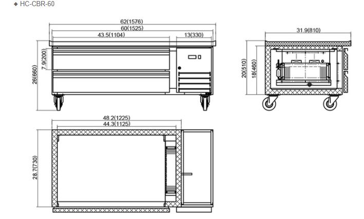  Hình ảnh Bàn mát FIRSCOOL HC-CBR-60