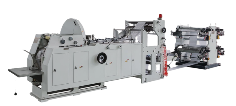 Máy dán túi thực phẩm đáy nhọn + in flexo LILIN