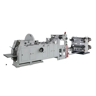 Máy dán túi thực phẩm đáy nhọn + in flexo LILIN
