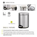 Thùng rác inox tròn EK9215