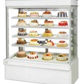 Tủ bánh kem dạng đứng 5 tầng OKASU OKS-120 (Đá trắng)