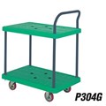 Xe đẩy tay sàn nhựa 300 kg 2 tầng P304G