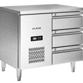 Bàn mát inox 3 ngăn kéo Klaus KDC-1.1-1W