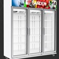 Tủ Mát Đứng 3 Cửa Kính Sanden OME-1805