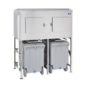 Hệ thống xe đẩy thùng lớn Manitowoc LBCS1360 60 772 lb với 2 xe đẩy đá bằng polyethylene (sức chứa 207 lb)