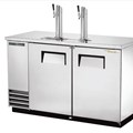 Tủ làm lạnh bia 2 vòi rót trực tiếp bằng thép không gỉ có cửa xoay chắc chắn TRUE TDD-2-S-HC