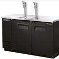 Tủ làm lạnh bia 2 vòi rót trực tiếp cửa xoay chắc chắn TRUE TDD-2-HC