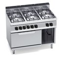 Bếp Âu 6 Họng Kèm Lò Nướng Điện Bertos G7F6PW+FE
