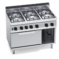 Bếp Âu 6 Họng Kèm Lò Nướng Gas Bertos G7F6PW+FG
