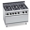 Bếp Âu 6 Họng Kèm Lò Nướng Gas Lớn Bertos G7F6P+T