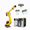 Cánh tay robot công nghiệp Fanuc R-2000 210F với bộ điều khiển R-30iB Plus và kẹp robot Schunk dùng cho tự động hóa xử lý robot