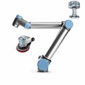 Robot cộng tác UR3 tầm với 550m, tải trọng 3kg, robot có cánh tay robot tích hợp máy chà nhám để đánh bóng và mài