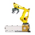 Robot xếp dỡ pallet hạng nặng Fanuc 4 trục, kẹp tùy chỉnh CNGBS, ray dẫn hướng – M-410iC/500