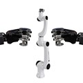 Robot AGV tự hành Hans tích hợp cánh tay robot cộng tác 6 trục và bàn tay robot linh hoạt DH dùng cho gắp – đặt tự động