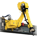 Cánh tay robot công nghiệp 4 trục Fanuc M-410iC/500 với kẹp điện và bộ theo dõi tuyến tính GBS