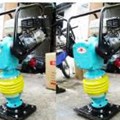 Máy đầm cóc Honda GX160 chân vuông