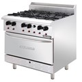 Bếp Âu công nghiệp 6 họng kết hợp lò nướng DR06-17