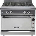 Bếp ga thép không gỉ 36 inch, 6 đầu đốt tích hợp lò nướng đối lưu V6B36C 