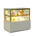Tủ bánh kem để bàn 2 tầng 90cm kính vuông TRZ-09T 
