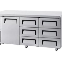 Bàn mát 1 cửa 6 ngăn kéo Turbo Air KUR18-3D-6