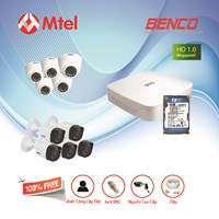 Trọn bộ Camera Benco 5 mắt HD 1.0M BEN-XVR1108C