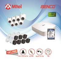 Trọn bộ Camera Benco 7 mắt HD 1.0M BEN-XVR1108C