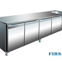 Bàn mát 4 cánh inox có bồn rửa Firscool G-GNS4100TN