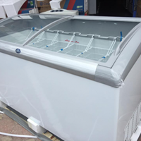 Tủ đông nằm kính cong cửa lùa Sanden Intercool SNC-0433 (420 lít)