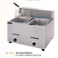 Bếp chiên nhúng chạy gas 2 bồn 2 rổ Okasu OKS-EF72
