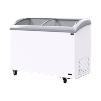 Tủ đông nằm kính cửa kính cong lùa Sanden Intercool SNC-0513 (520 lít)