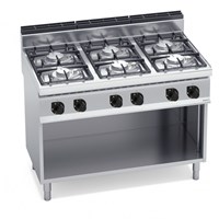 Bếp Âu 6 Họng Dùng Gas Có Tủ Dưới Bertos G7F6MPW