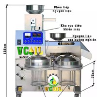 Máy ép dầu VCOIL KD04 2 bầu lọc công suất ép 20-25kg/giờ