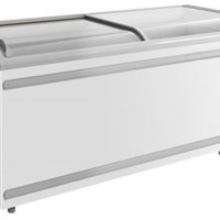 Tủ đông cửa kính cong lùa Sanden Intercool SNC-0855