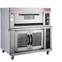 Lò nướng 1 tầng 2 khay dùng gas có ủ bột Hongling HLY-102EP