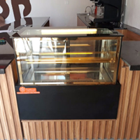 Tủ bánh kem Okasu mini 2 tầng kính vuông OKS-S440A