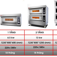 Lò nướng Okasu công nghiệp 3 tầng 6 khay