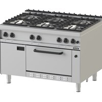 Bếp Âu 6 họng có lò nướng Nayati NGR 12-90 GR
