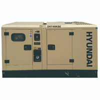 Máy phát điện 40KVA – 44KVA diesel Hyundai 3 pha với vỏ chống ồn đồng bộ DHY45KSE