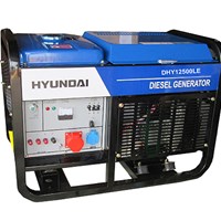 Máy phát điện diesel 10KVA -11KVA Hyundai DHY12500LE Máy trần, đề nổ