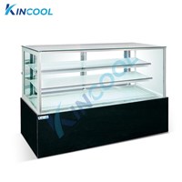 TỦ TRƯNG BÀY BÁNH KEM 3 TẦNG VUÔNG ĐÁ ĐEN KINCOOL XG-600F