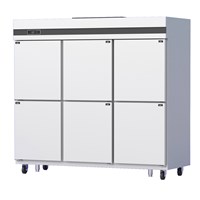 Tủ mát đứng quạt gió 6 cánh inox 1750L Kusami KSR-6I1750