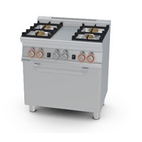 Bếp âu 4 đầu đốt dùng gas và lò nướng gas (cửa thép không gỉ) Lotus CF4-68G
